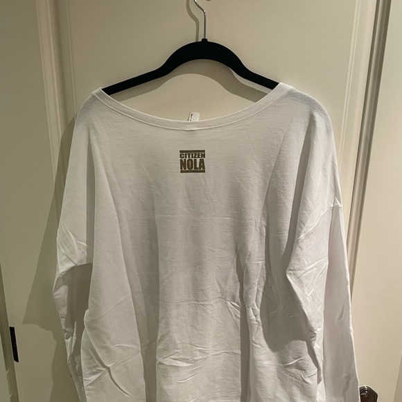 Next Level Apparel Gold & White Mardi Gras Lightweight Sweatshirt - Picture 4 of 4